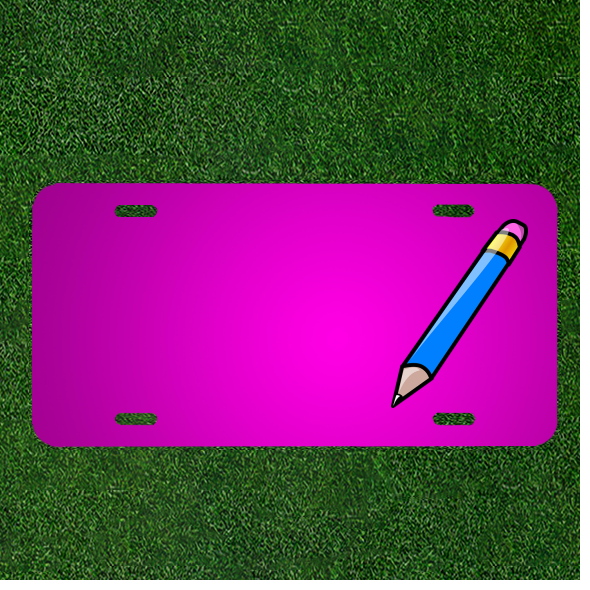 Create a Unique Custom License Plate with Names Printed on a Pencil Eraser Rubber for a Personal Touch