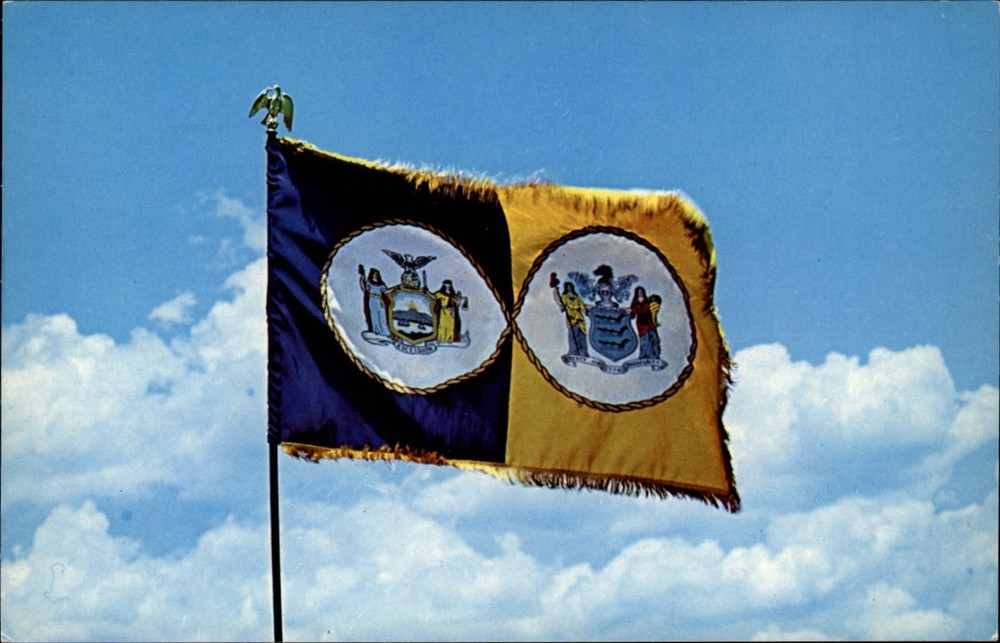 Flag of New York Port Authority ~ vintage postcard