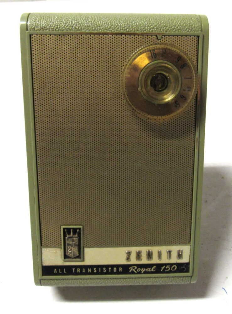 Zenith  Green Royal 150  AM Transistor Radio Works c 1962