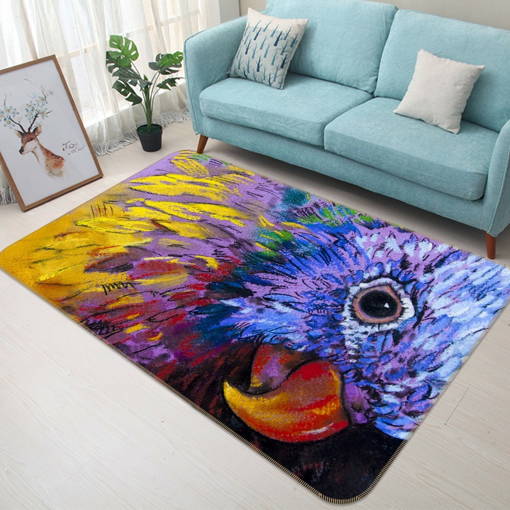 3D Hand Drawn Eagle O3200 Animal Non Slip Rug Mat Elegant Photo Carpet Fay