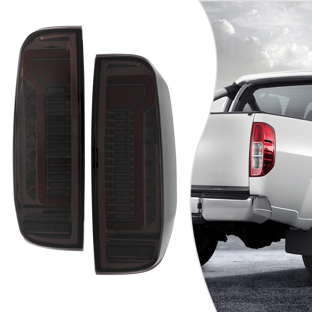 2005-2014 Nissan Frontier Navara D40 LED Smoke Tail Lights Pair Left & Right
