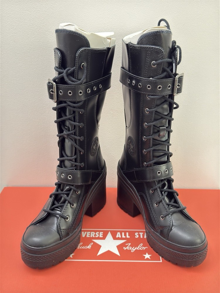 NEW Women's CONVERSE Chuck 70 De Luxe XXHi Leather Heel A12821C Shoes 6.5 37
