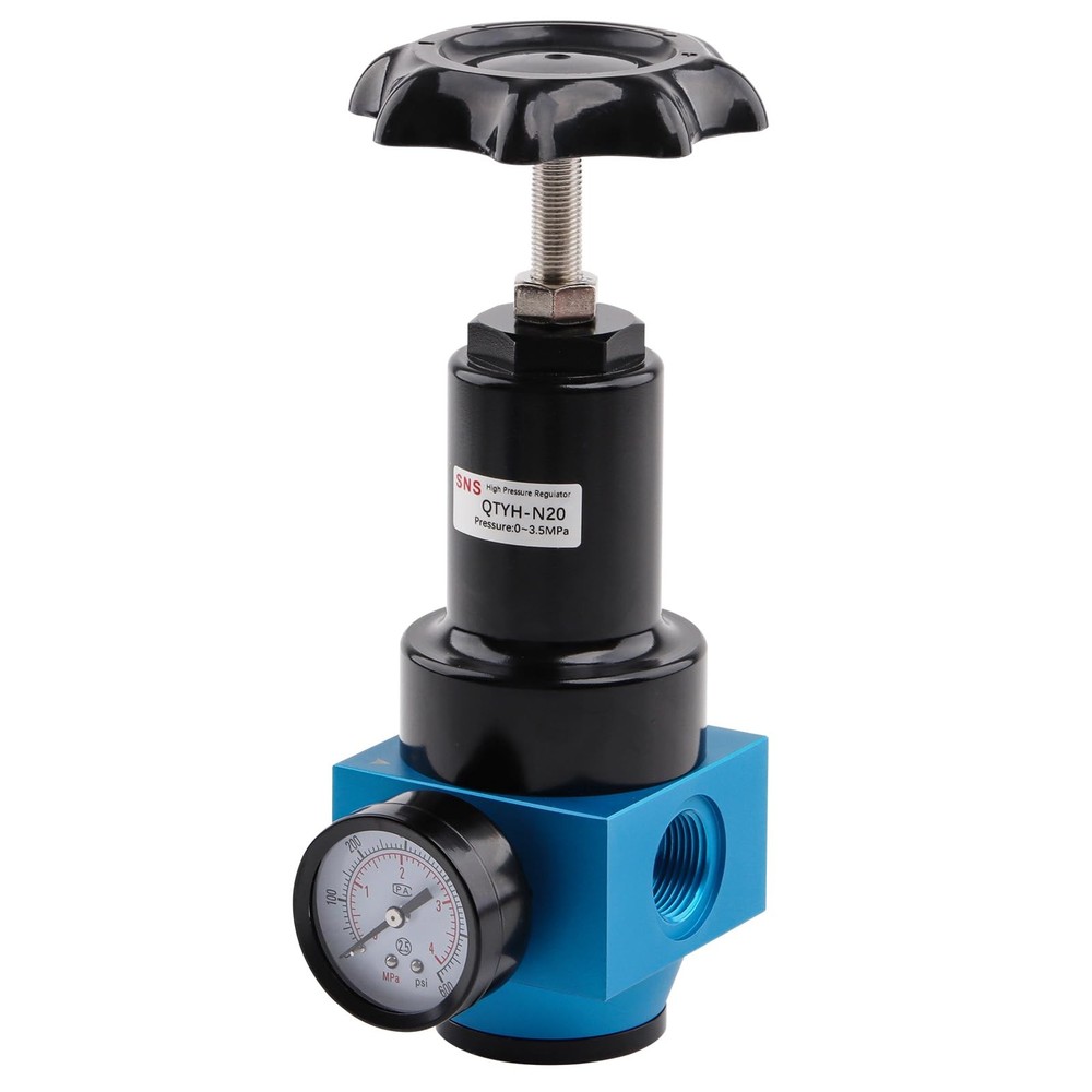 Air Pressure Regulator Female Thread 3/4 NPT 0-500 PSI Adjustable, Bracket, w...