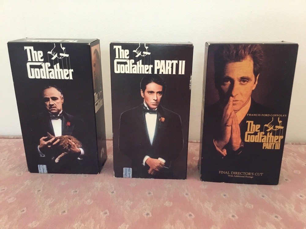 The Godfather Trilogy VHS Parts 1,2,3, Full 6 Tape Set w/ Final Director's Cut