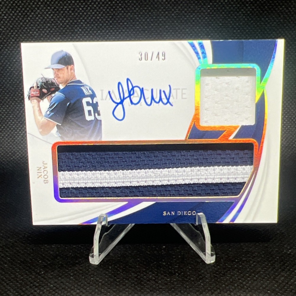 2019 Panini Immaculate Jacob Nix Autograph Patch /49 #D-JN San Diego