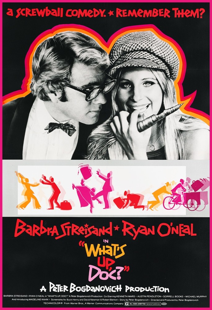 Decoration Poster.Home room art.Interior design.Straisand What up Doc movie.7239