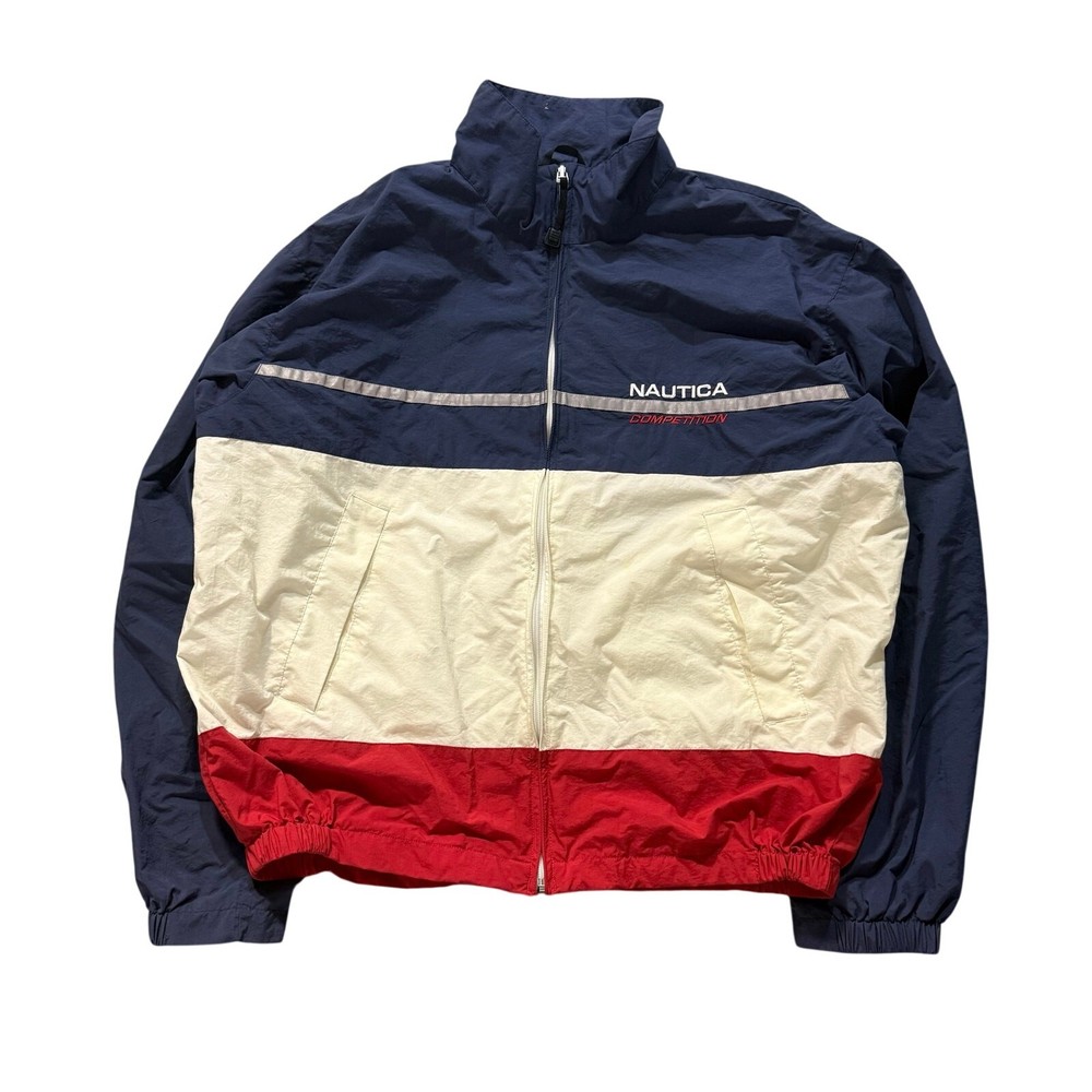 Vintage 90’s Nautica Competition Windbreaker Jacket Color Block XL