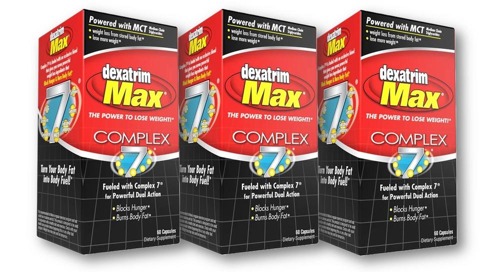 Dexatrim Max Complex 7 Dietary Supplement Capsules, 60 caps (Pack of 3)