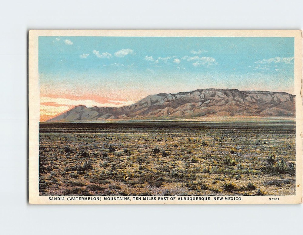Postcard Sandia Mountains New Mexico USA