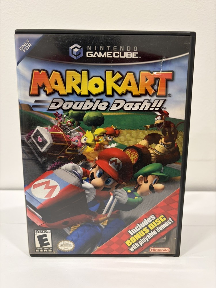 Mario Kart Double Dash Nintendo GameCube Game COMPLETE + BONUS DISC -Works Great