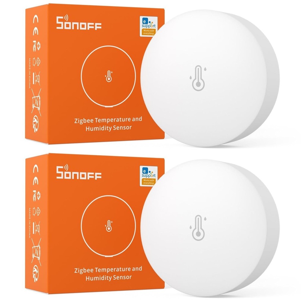 SONOFF Zigbee Temperature and Humidity Sensor Smart Home Monitor SNZB-02P 2PCS
