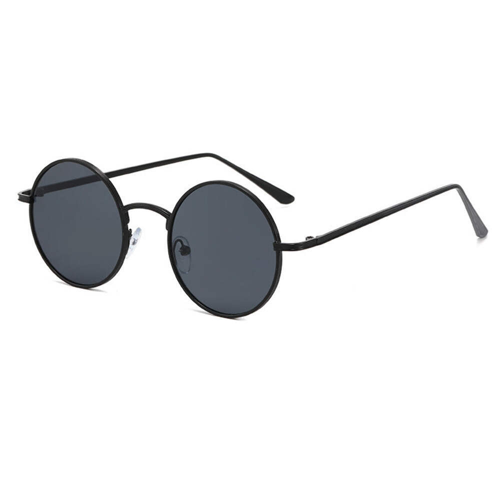 Round Retro Sunglasses for Men and Women, Metal Frame, UV400 Protection, 99.9% V
