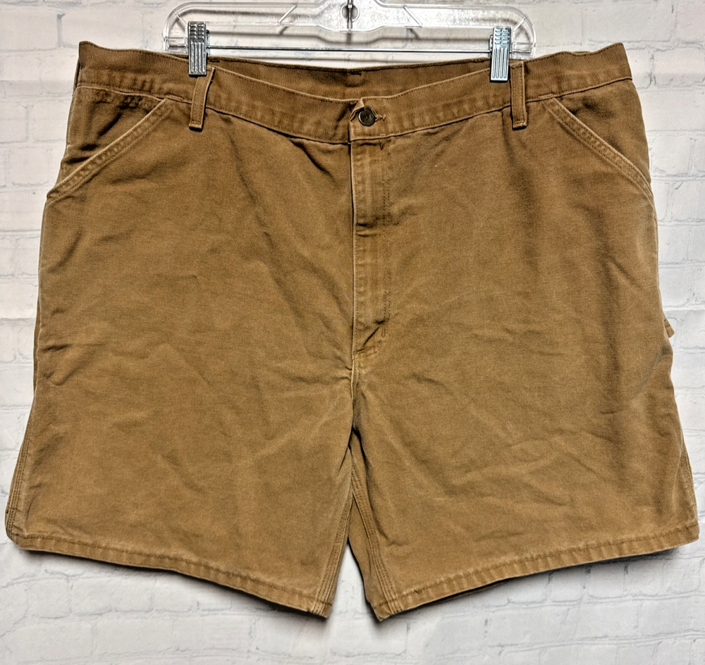 Vintage Carhartt Tan Brown  Carpenter Shorts Canvas Made In USA Men’s Size 44