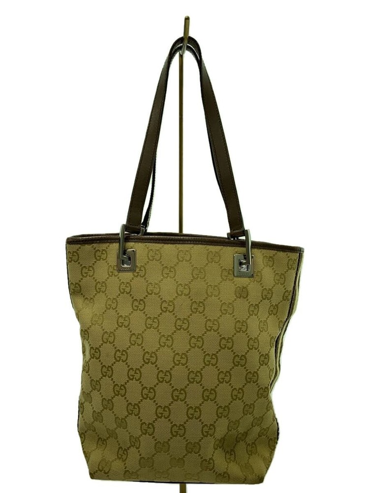 GUCCI Tote Bag_GG Canvas/Canvas/Brown from Japan