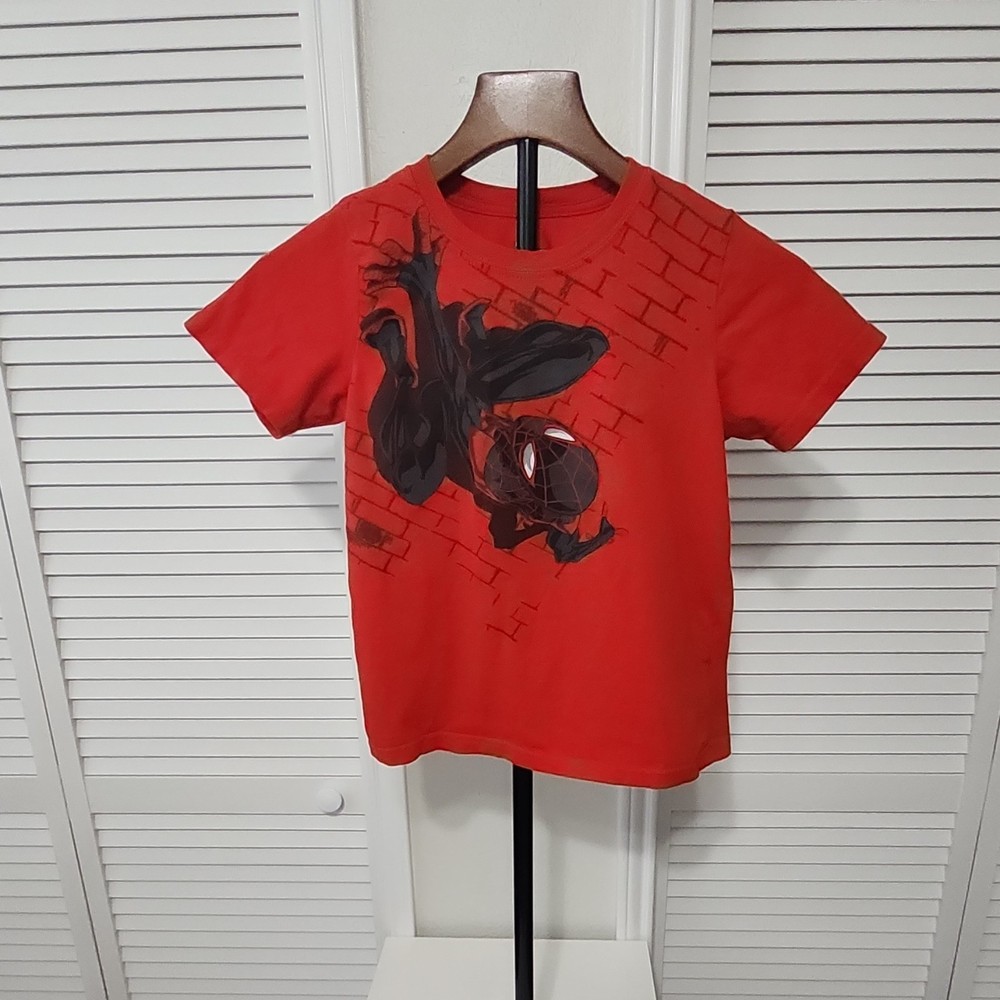 Marvel Spider-Man Boys Graphic Print Red Short Sleeve Crew Neck T-Shirt Size 8