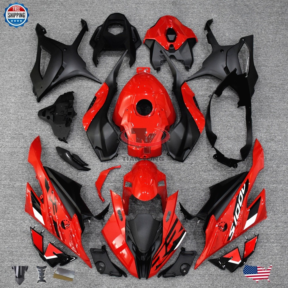 Red Black Fairings ABS Bodywork Shell Kit For BMW S1000RR 2023 2024 S1000 RR