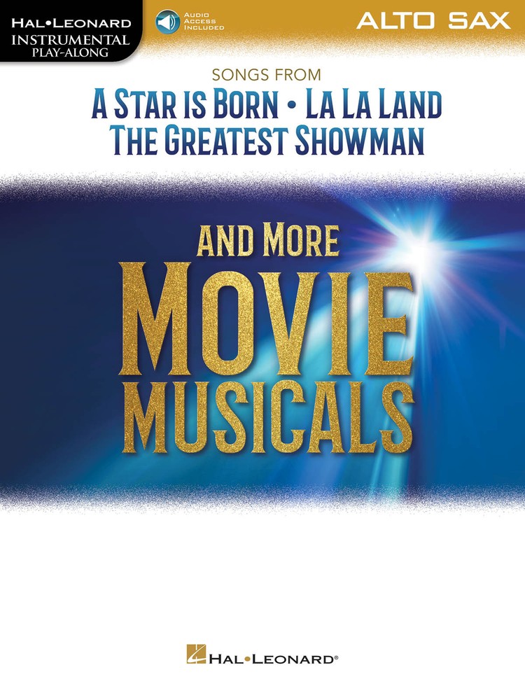 Movie Musicals for Alto Sax Solo Instrumental Play-Along Sheet Music Book Audio