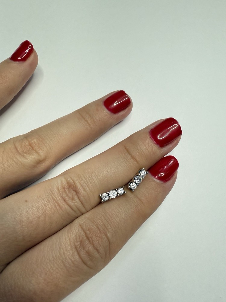 Sparkling Silver Pandora Stud Earrings for Women