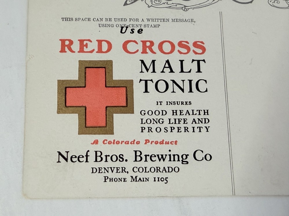 Neefs Bros. Brewing Denver Colorado 1910 Postcard 348 Grand View from the High