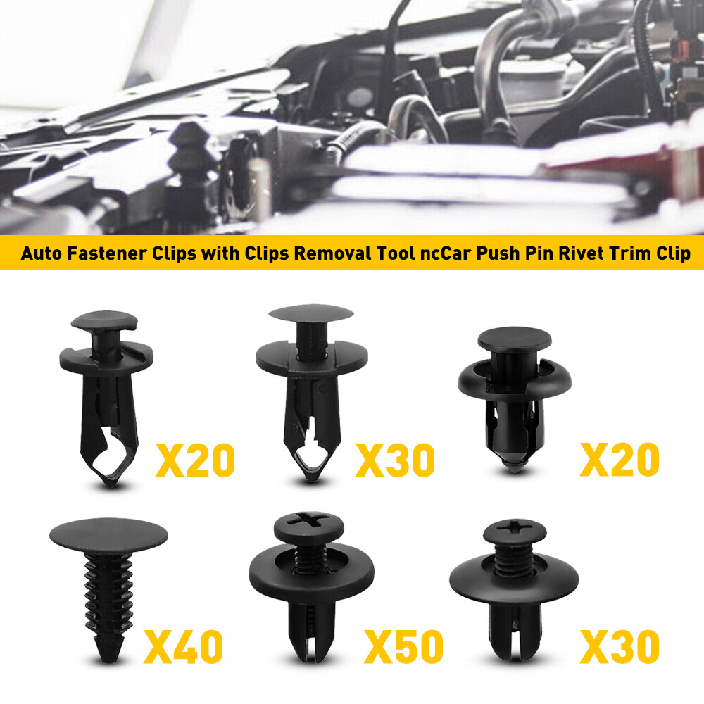 190X Car Clips for Hole Plastic Rivets Retainer Fender Push Pin Fastener Bumper
