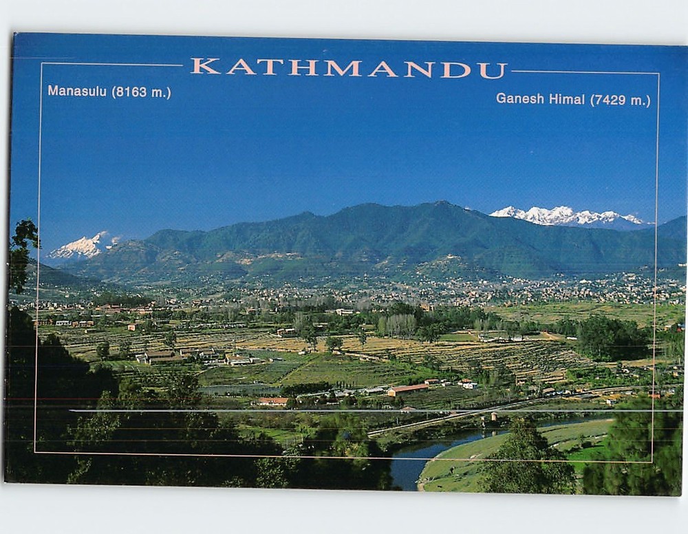 Postcard View of Manaslu and Ganesh Himal from Kathmandu Valley Kathmandu Nepal