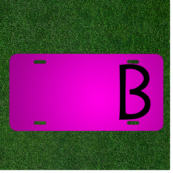 Custom Car License Plate with Personalized Names for Letter B Style