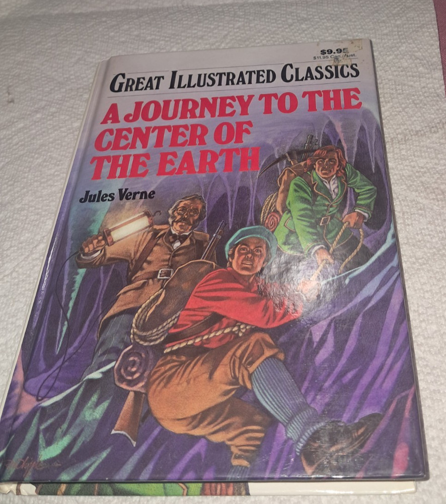 Great Illustrated Classics Journey to Center Of Earth Jules Verne '90 Vintage HC
