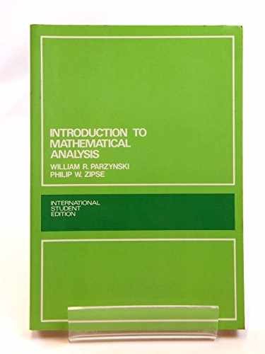 Introduction to Mathematical - Hardcover, by Parzynski William - Acceptable