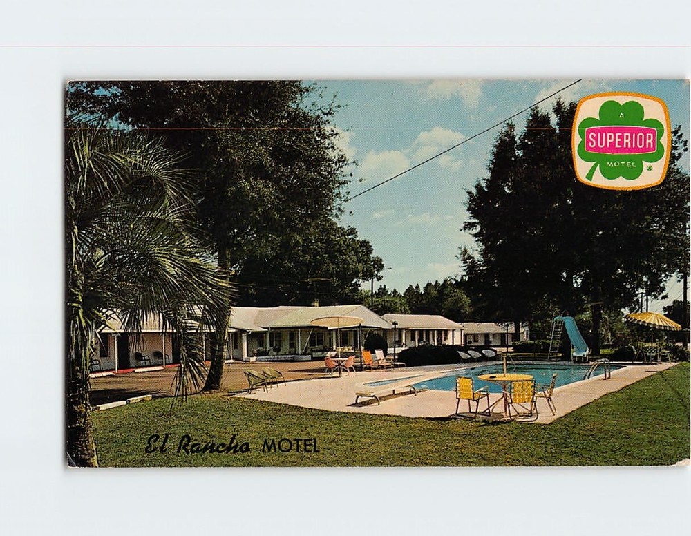 Postcard El Rancho Motel Walterboro South Carolina USA