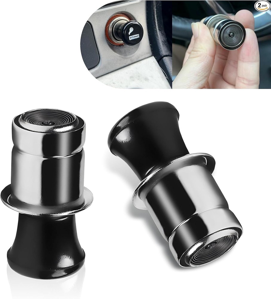12V Cigarette Lighter – Pack of 2, Fast Heating Pop-up Metal Structure, 1.8