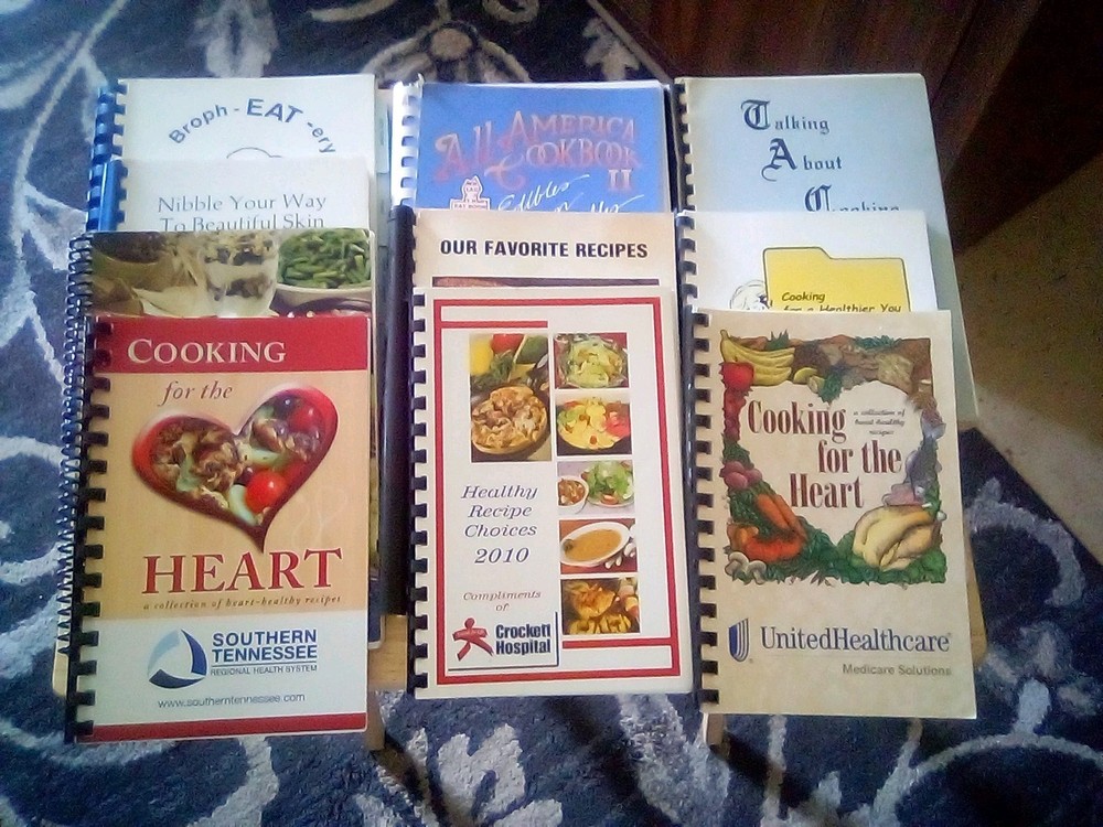 Vintage Church/other Spiral Bound Local Recipe Cookbooks - Random Lot of 10