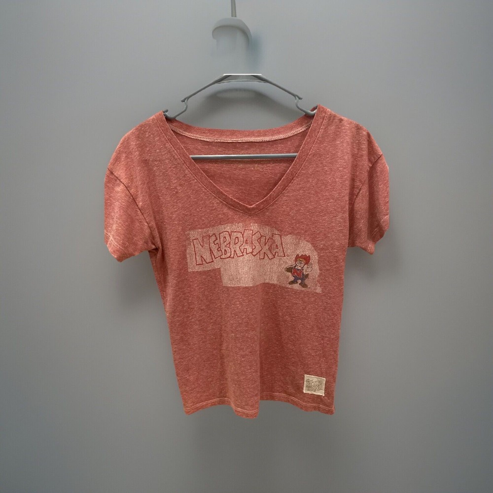 Nebraska Huskers Retro Brand Women’s Vintage Faded T-Shirt Size Small NCAA USA