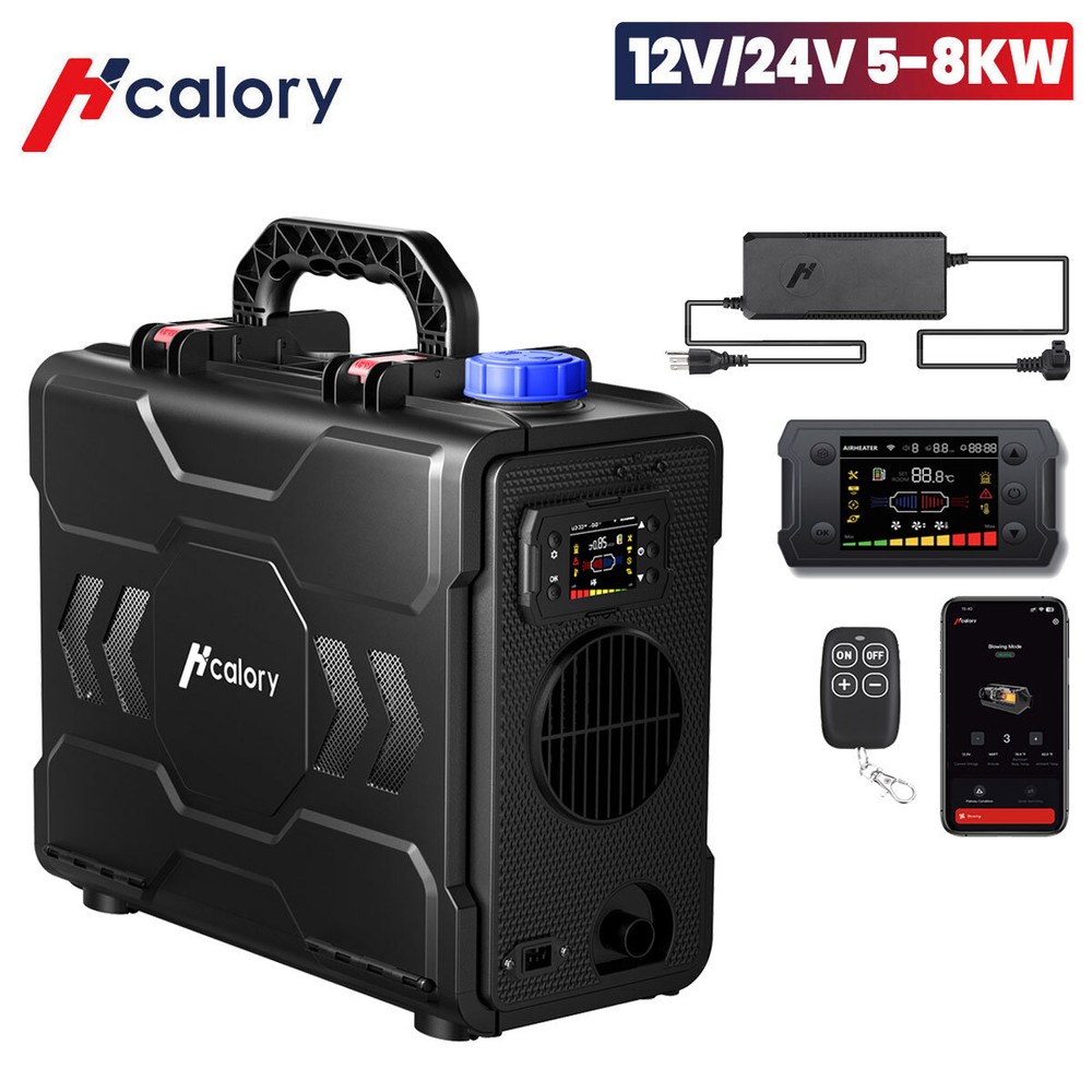HCALORY® 8KW With bluetooth Diesel Heater Thermostat For Motorhome Caravan SUV
