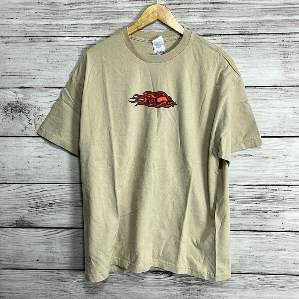 Vintage Y2K OCC Orange County Choppers Flame Logo Biker Tee Shirt XL