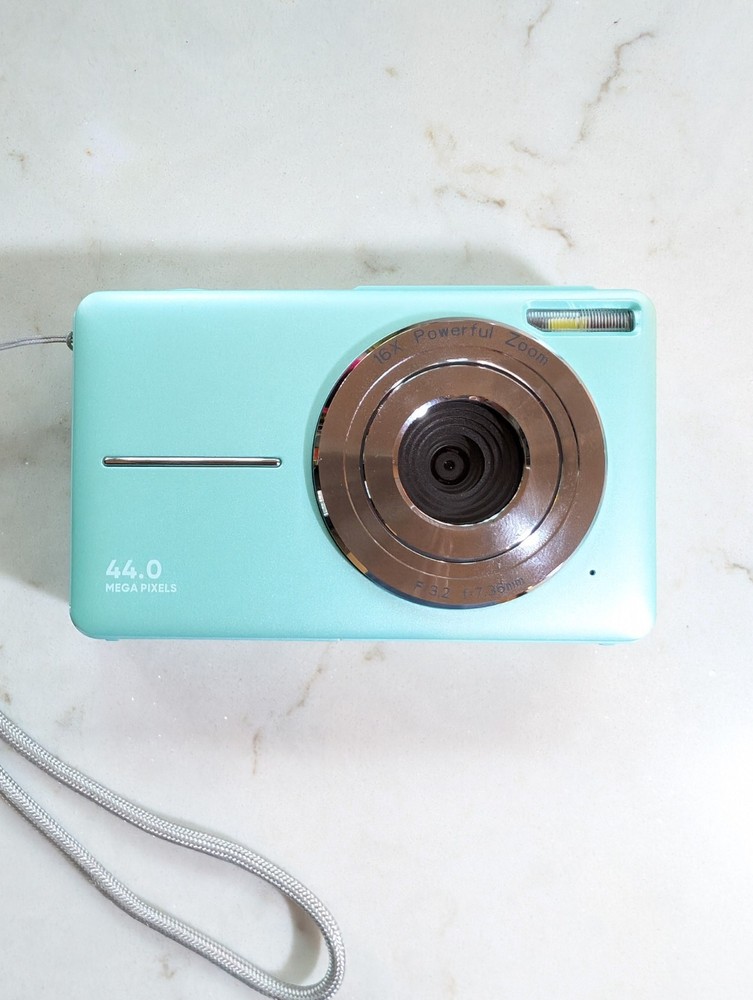 Digital Mini Camera - Teal Color - 44.Mp. - Used- Free Shipping