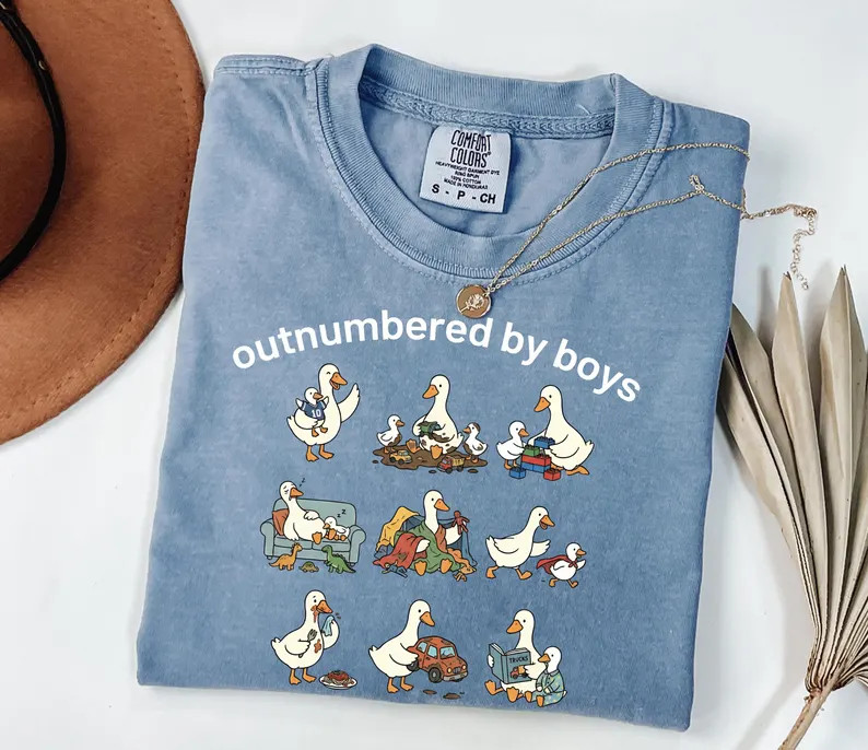Comfort Tee Funny Boy Mom Goose Shirt Mom Life Gift