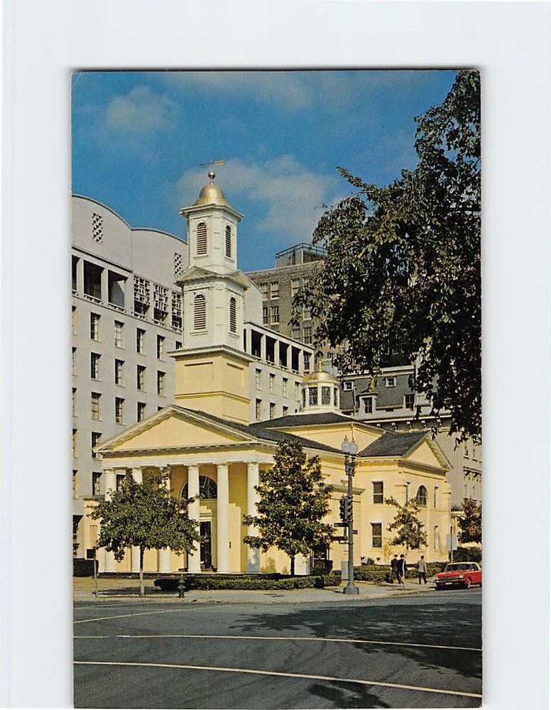 Postcard View of St. Johns Church Lafayette Square Washington DC USA