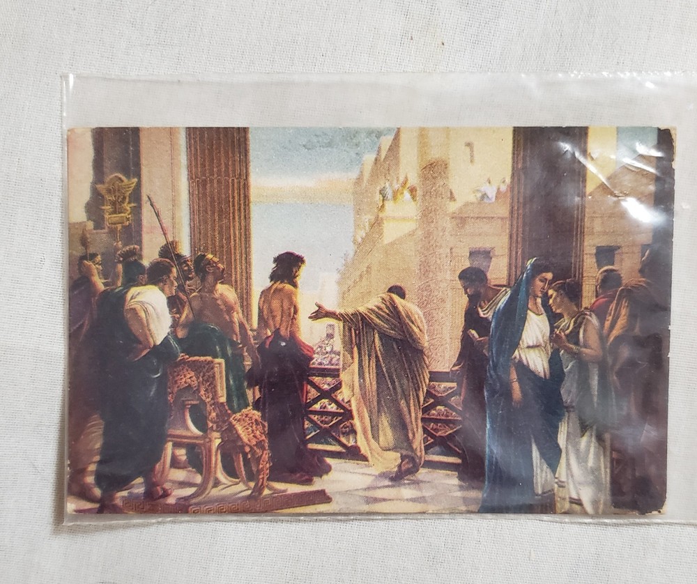 Ciseri's Ecce Homo Vtg Postcard Biblical Art Rome Unposted