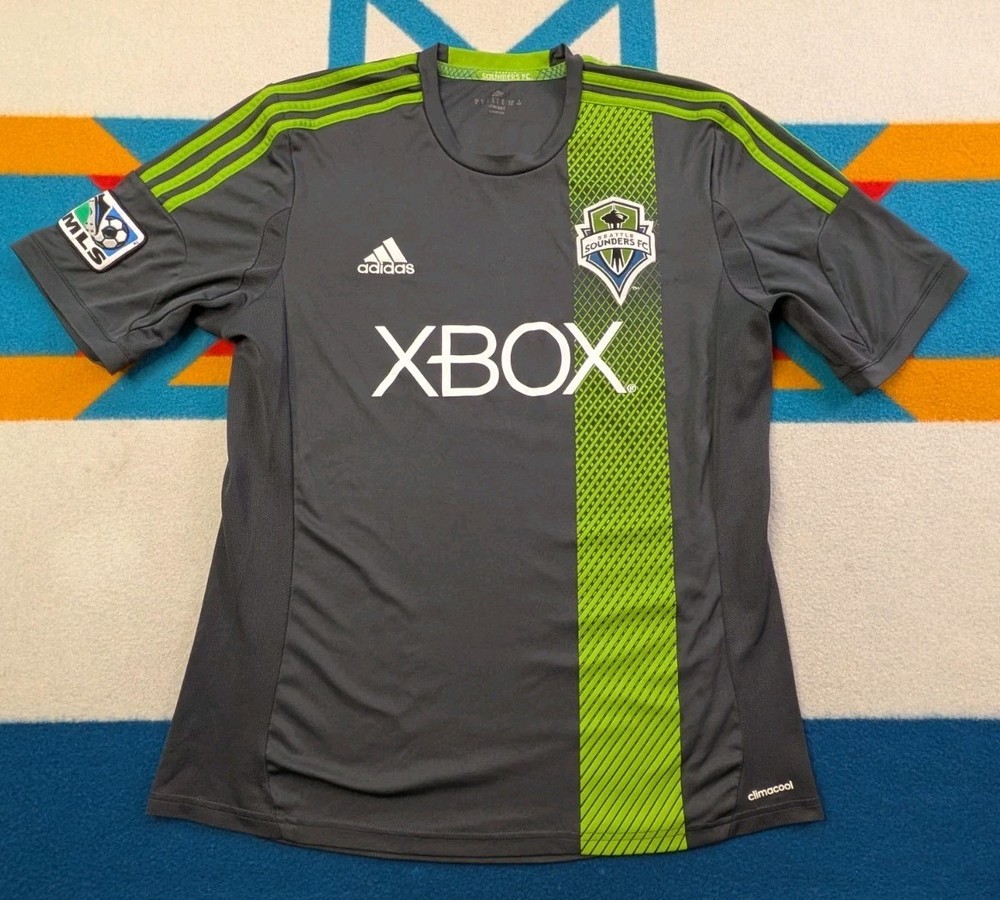 Seattle Sounders Clint Dempsey Adidas Jersey 2012 Highlighter MLS Soccer Large