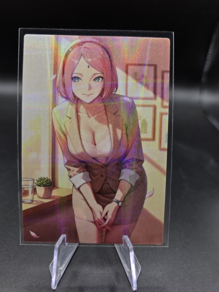Sakura Haruno Holographic Anime Collectible Trading Card