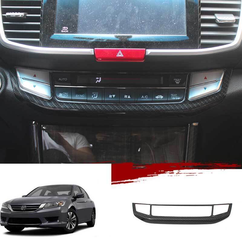 For Honda Accord 2013-2017 Carbon Fiber Center Console Volume Button Panel Cover