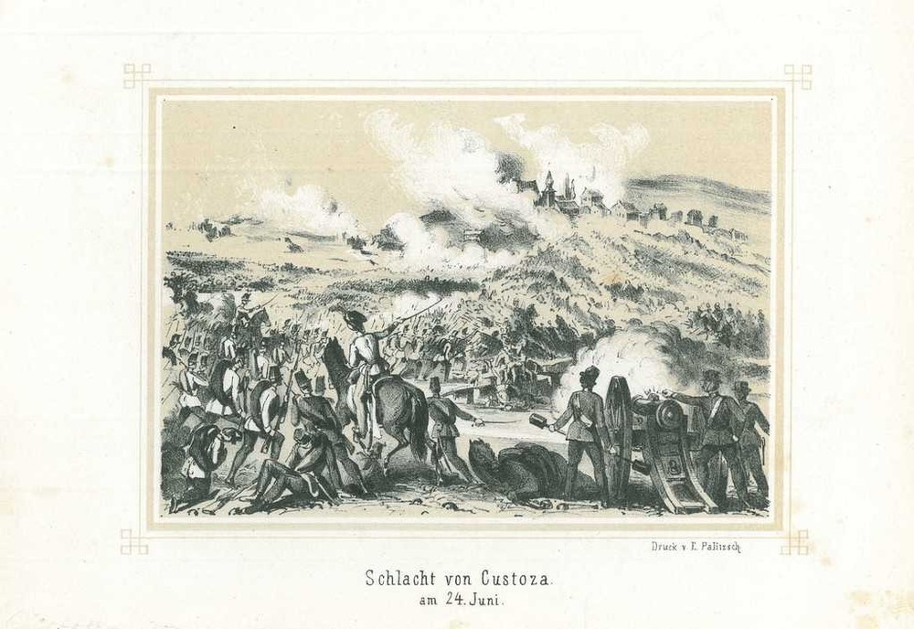 Historical print of Custoza