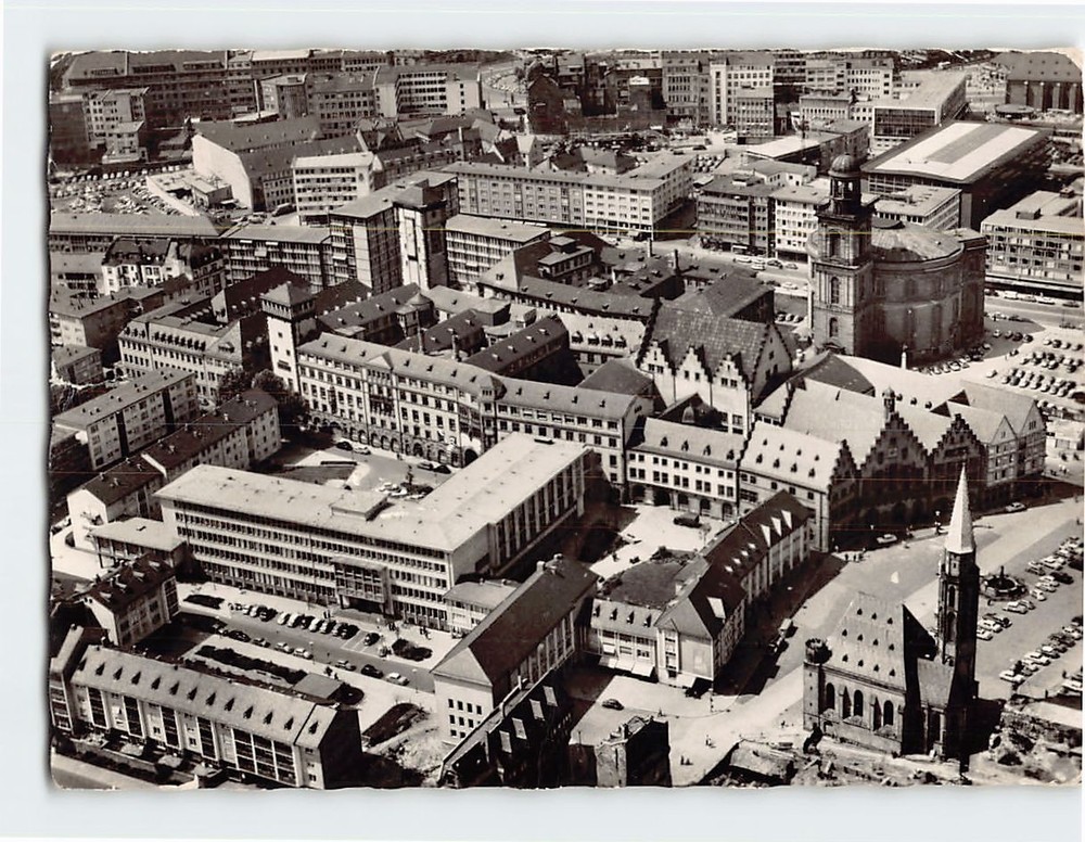 Postcard Römerberg und Paulskirche Frankfurt Germany