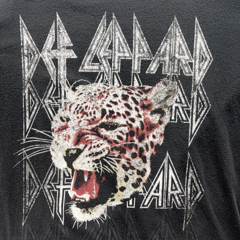 Def Lepard Shirt Men XXL Black Heavy Metal Hair Band Music Band Tshirt 2021