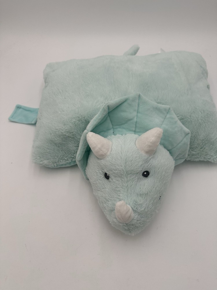 Pillow Pets 18in Light Blue Triceratops Dinosaur Plush Stuffed Animal Toy