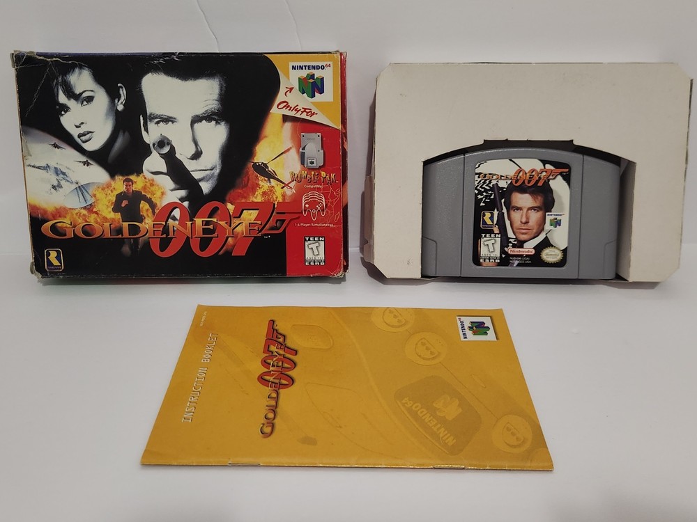 Goldeneye 007 (Nintendo 64 N64, 1998) Authentic Complete CIB Manual Rare Tested