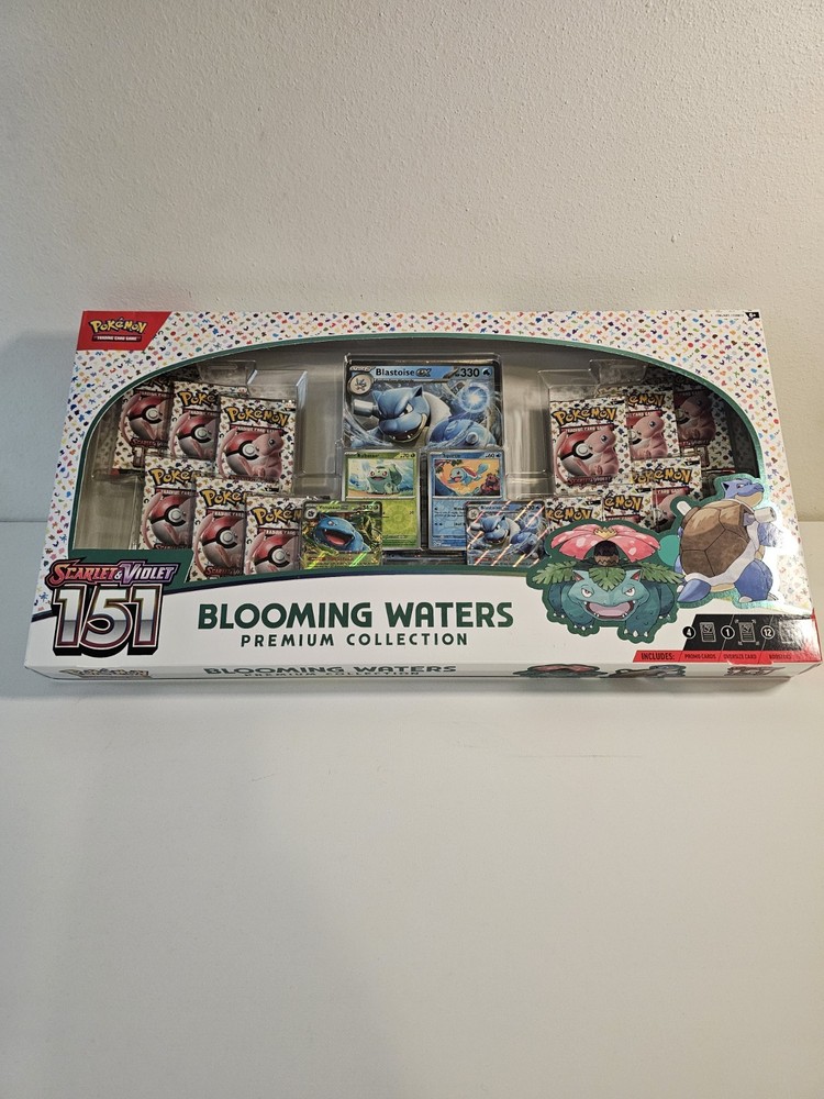 🔥 Pokémon 151 Blooming Waters Premium Collection SEALED 🔥 NEW Factory Box 🔥