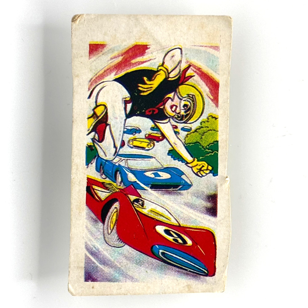 Vintage Speed Racer Mach GoGoGo Menko Card Japan Anime Tatsunoko Rare Paper Toy