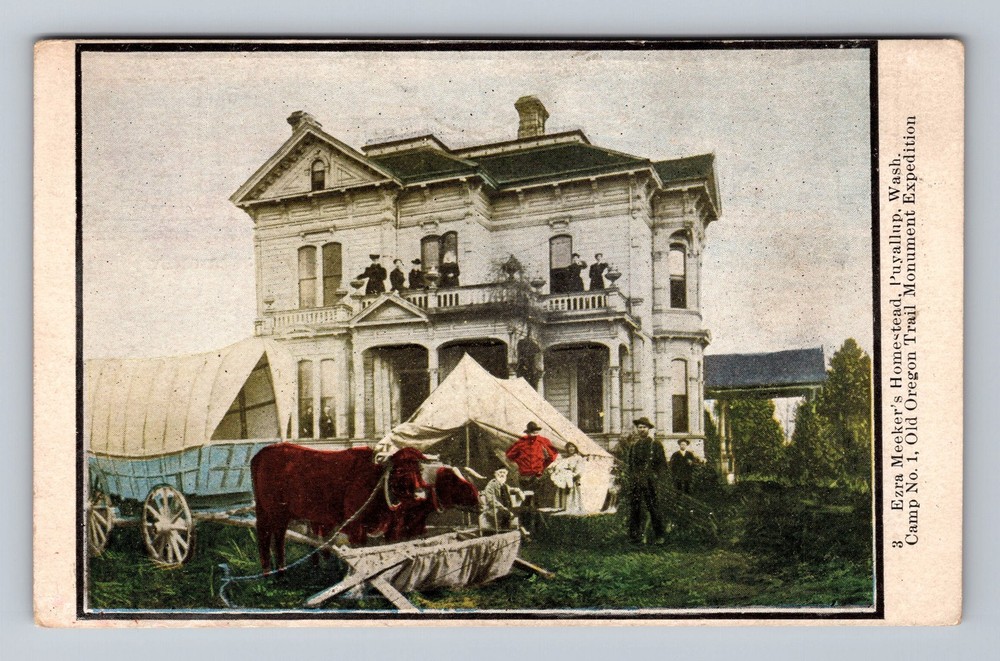 Puyallup WA-Washington, Ezra Meeker's Homestead, Vintage Postcard Standard PC