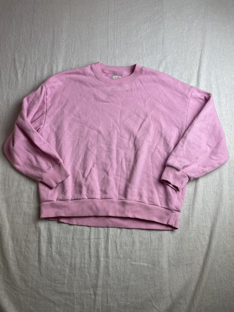 American Eagle Pink Womens S Ahh-mazingly Soft Fleece Blank Crewneck Sweatshirt